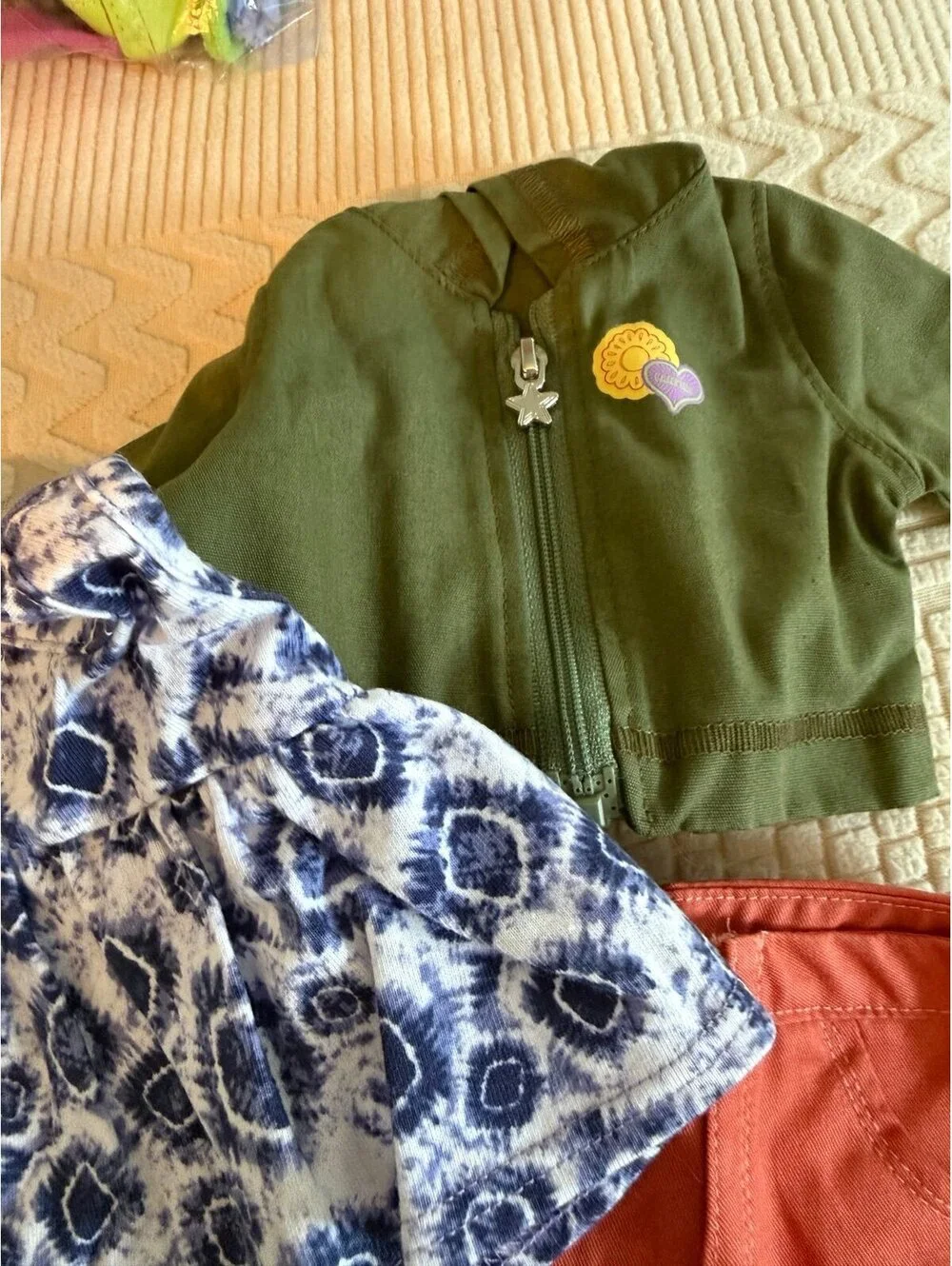 American Girl green hooded